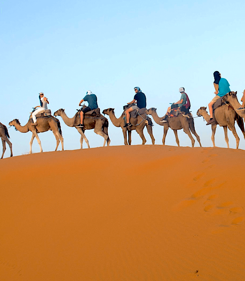 Morocco Itinerary, Morocco camel ride in the Sahara Desert