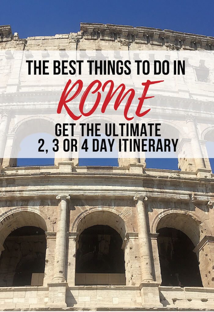 Rome Italy Itinerary