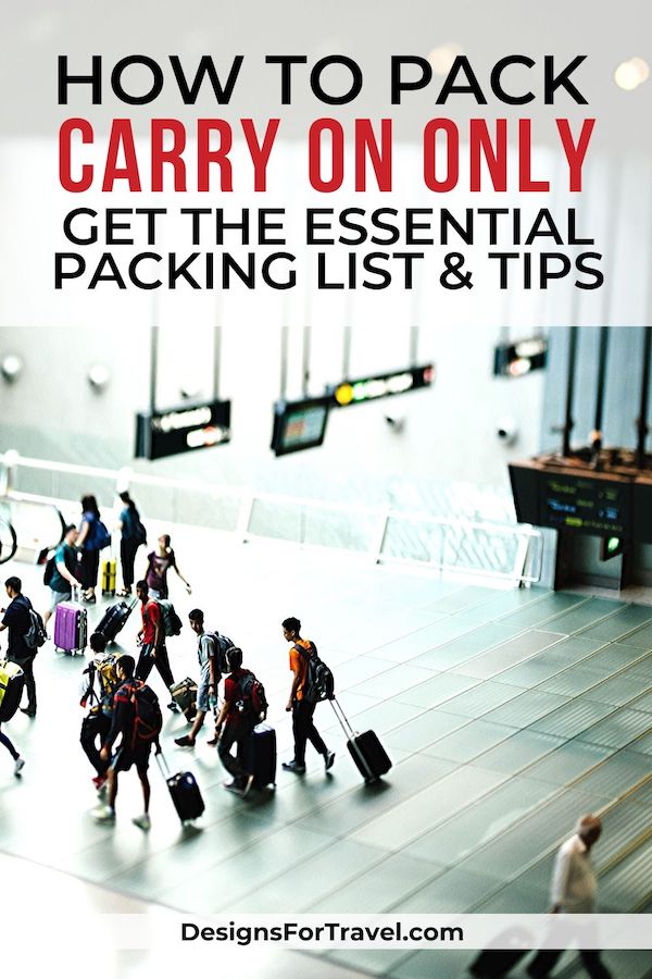 How to Pack a Carry On Bag